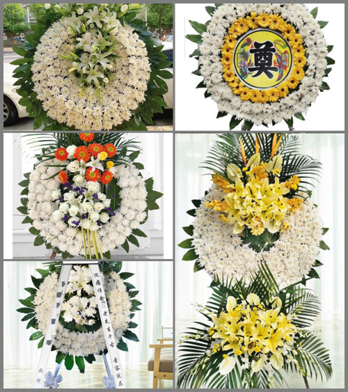 浙江省温州平阳县萧江镇兰花桥村花圈速递